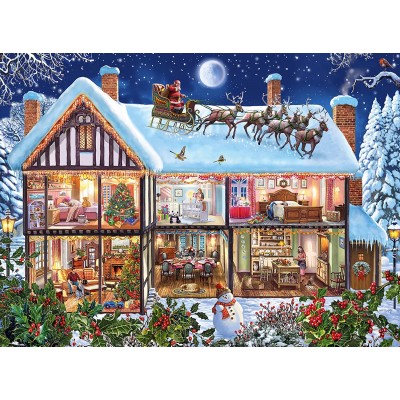 Puzzle Ravensburger-12996 XXL Pieces - Christmas at Home