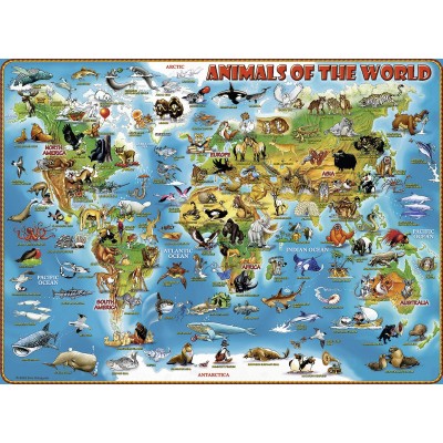 Puzzle Ravensburger-13257 XXL Pieces - Animals around the World