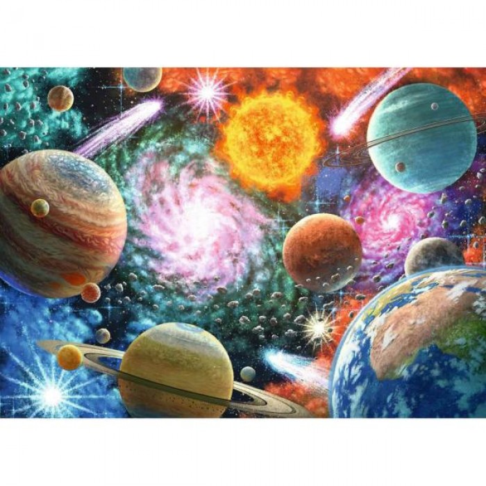 Puzzle Ravensburger-13346 XXL Pieces - Stars and Planets