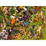 Puzzle  Ravensburger-13351 XXL Pieces - Colourful jungle