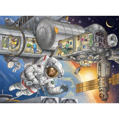 Puzzle Ravensburger-13366 XXL Pieces - At the space station