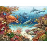 Puzzle  Ravensburger-13411 XXL Pieces - WWW - Marine animals at the coral reef