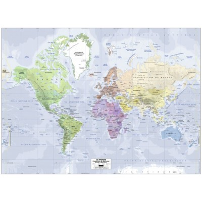 Puzzle Ravensburger-14760 Map of the World (in French)