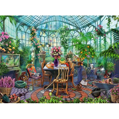 Puzzle Ravensburger-14832 A Morning in the Greenhouse