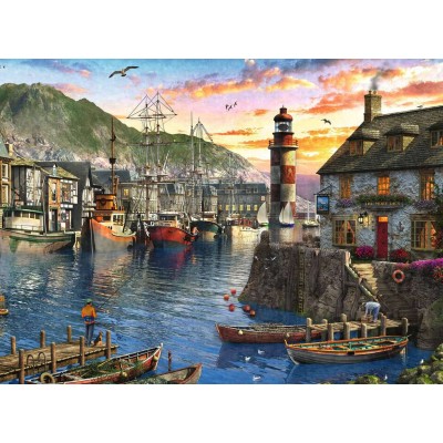 Puzzle Ravensburger-15045 Sunrise at the Port
