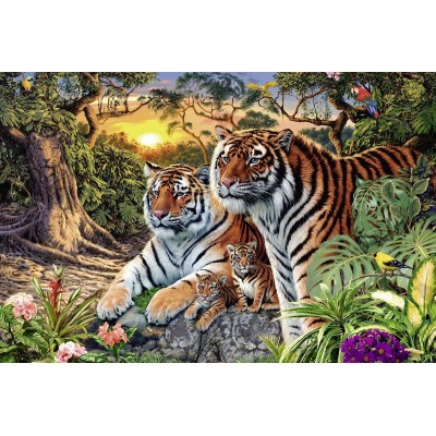 Puzzle Ravensburger-17072 Hidden Tigers