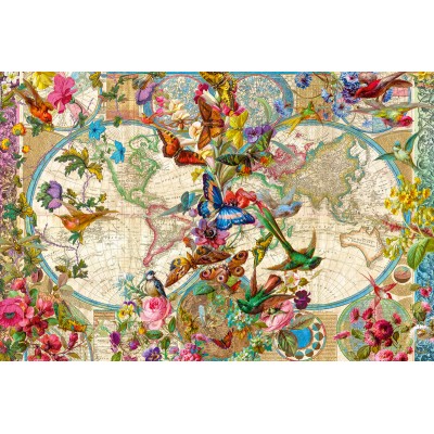 Puzzle Ravensburger-17117 Fauna and Flora Map