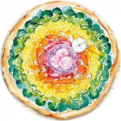 Puzzle Ravensburger-17347 Circle of Colors - Pizza