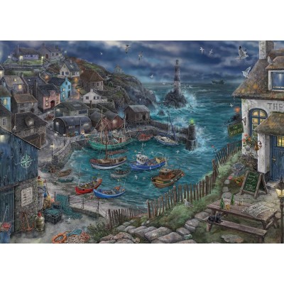 Ravensburger-17365 Exit Puzzle - The Fishing Village