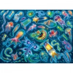 Puzzle  Ravensburger-17375 Colorful Jellyfish
