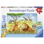   2 Jigsaw Puzzles - Elefant, Lion & Co.
