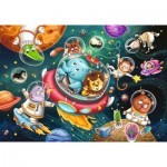   2 Puzzles - Animals in Space