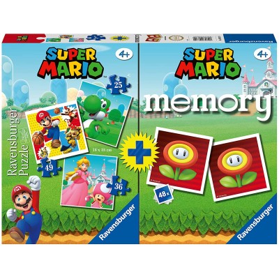Ravensburger-20831 Multipack Super Mario - Memory and 3 Puzzles