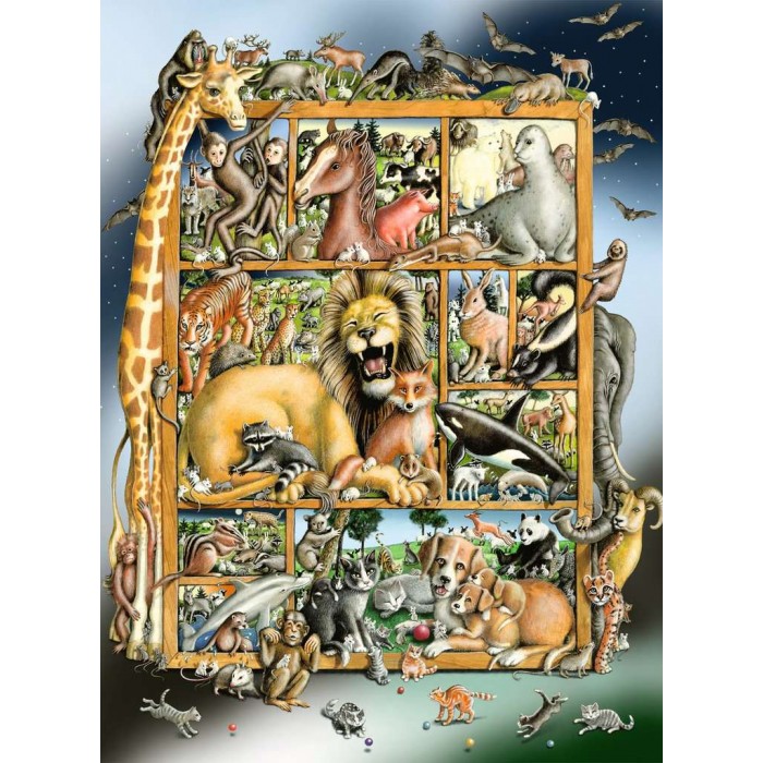 Puzzle   XXL Pieces - Animals on the Shelf