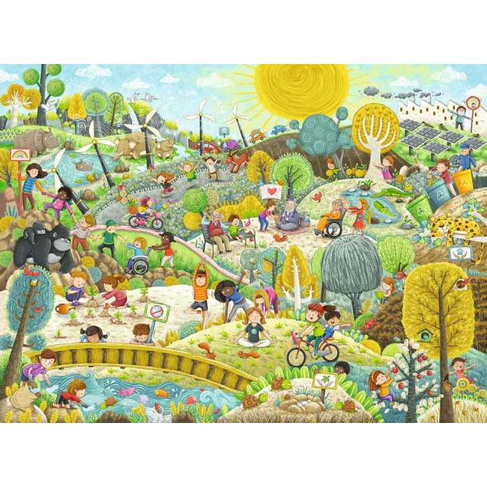 Puzzle   XXL Pieces - We protect our earth!