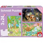   3 Jigsaw Puzzles - Animals of the Forest
