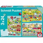   3 Jigsaw Puzzles - World of Vehicles