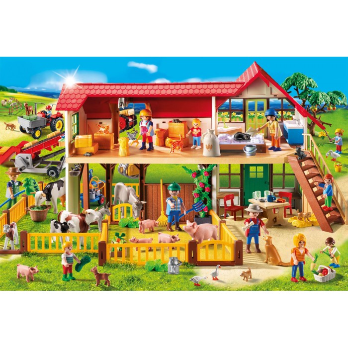 Puzzle  Schmidt-Spiele-56163 Playmobil, The Farm