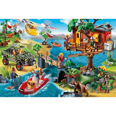Puzzle Schmidt-Spiele-56164 Playmobil, Treehouse
