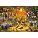 Puzzle  Schmidt-Spiele-56195 Animals of Africa
