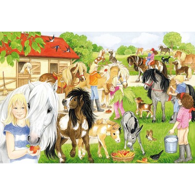Puzzle Schmidt-Spiele-56205 On the Pony Yard