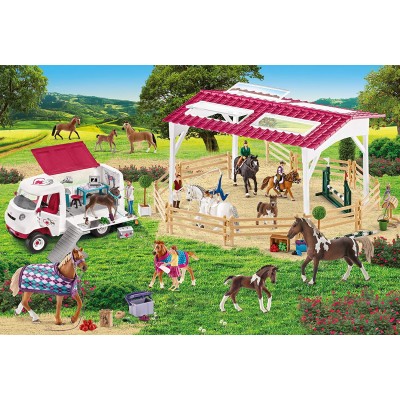 Puzzle Schmidt-Spiele-56240 Riding school and veterinarian