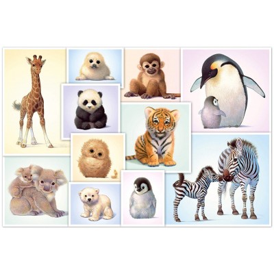 Puzzle Schmidt-Spiele-56270 Babies Animals of the wilderness