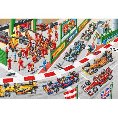 Puzzle Schmidt-Spiele-56288 What happens at the car race?