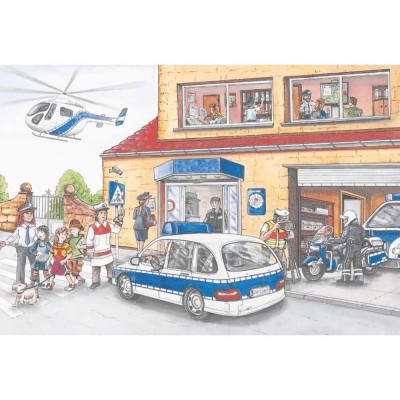 Puzzle Schmidt-Spiele-56351 Police Helicopter