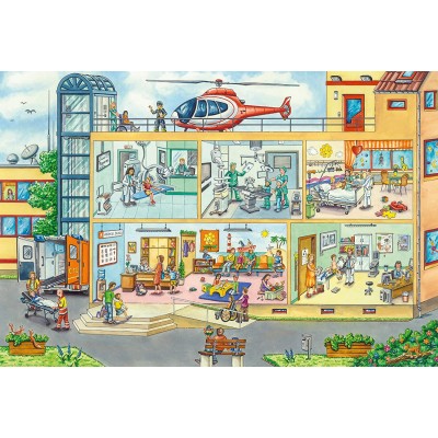 Puzzle Schmidt-Spiele-56374 At the Children's Hospital