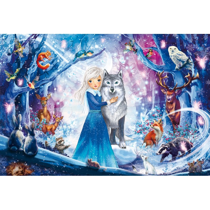 Puzzle  Schmidt-Spiele-56386 Princess in the Winter Forest