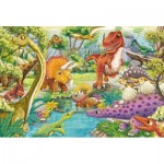  Schmidt-Spiele-56465 3 Puzzles - Fun with Dinosaurs