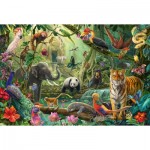 Puzzle  Schmidt-Spiele-56485 Colourful Jungle Wildlife