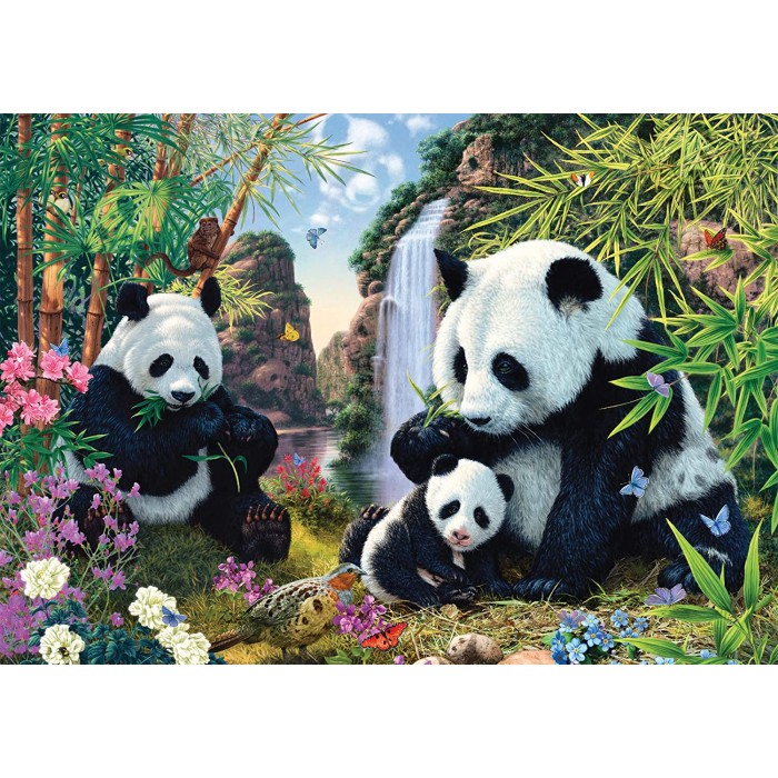 Puzzle  Schmidt-Spiele-57380 Panda family