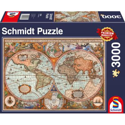 Puzzle Schmidt-Spiele-58328 Antique World Map