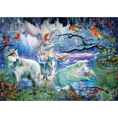 Puzzle Schmidt-Spiele-58349 Wolves in the Winter Forest