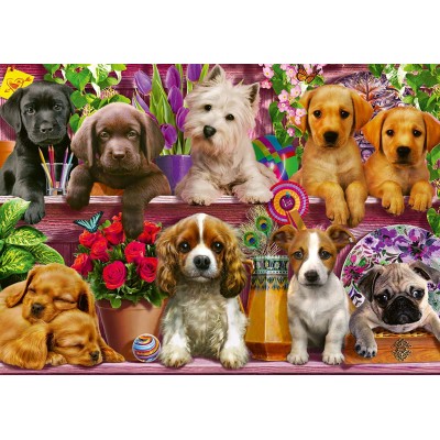 Puzzle Schmidt-Spiele-58973 Dogs on a Shelf
