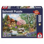 Puzzle  Schmidt-Spiele-58985 House by the lake