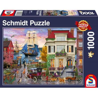 Puzzle Schmidt-Spiele-58989 Boat in Port