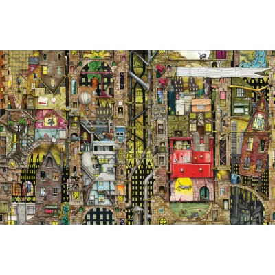 Puzzle Schmidt-Spiele-59355 Colin Thompson: Fantastic Cityscape