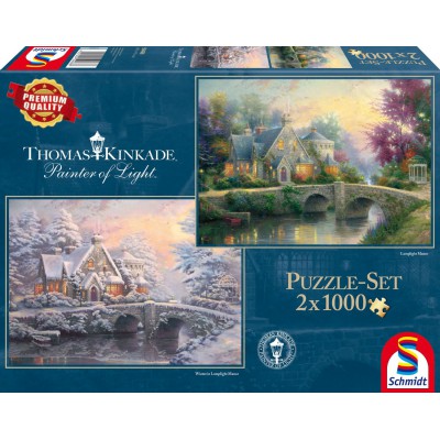 Schmidt-Spiele-59468 2 Jigsaw Puzzles - Thomas Kinkade