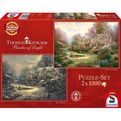 Schmidt-Spiele-59469 2 Puzzles - Thomas Kinkade