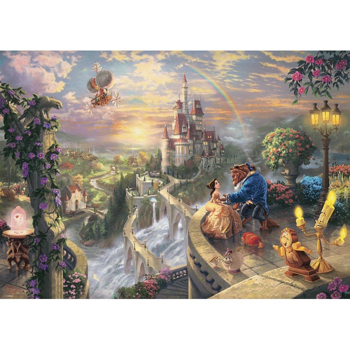 Puzzle  Schmidt-Spiele-59475 Thomas Kinkade - Disney Beauty and the Beast