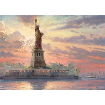 Puzzle Schmidt-Spiele-59498 Thomas Kinkade - Statue of Liberty at Dusk