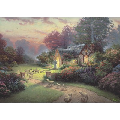 Puzzle Schmidt-Spiele-59678 Thomas Kinkade, Spirit, Cottage of the Good Shepherd