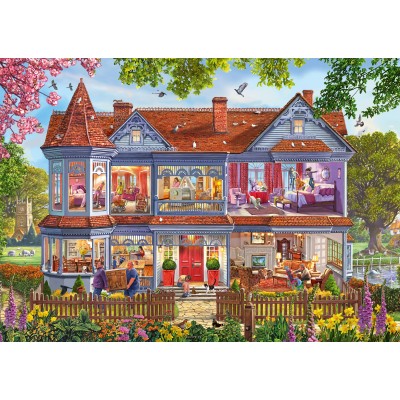Puzzle Schmidt-Spiele-59709 The house in spring