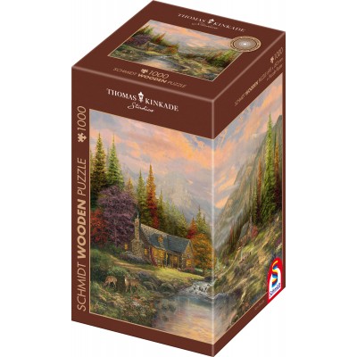 Schmidt-Spiele-59799 Wooden puzzle - Mountain Scenery with Stream