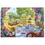  Schmidt-Spiele-59974 Secret Puzzle - June's Journey - Tea in the garden