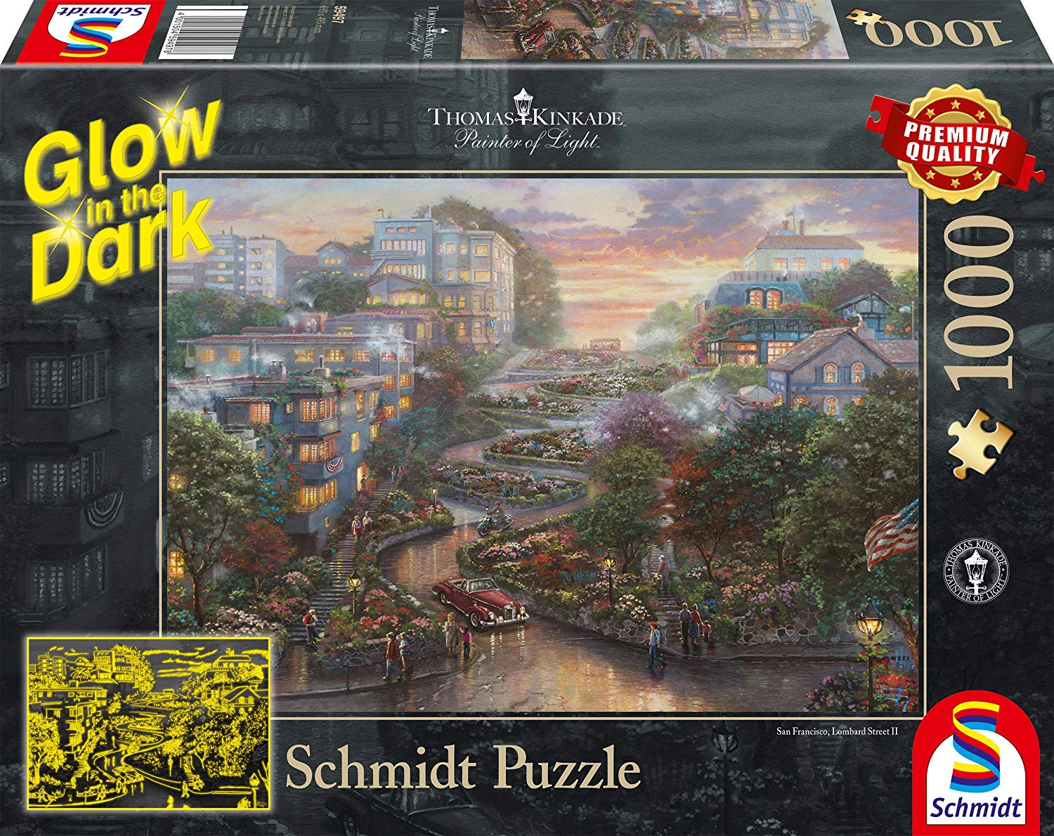 Expedited Ship Details about   Thomas Kinkade San Francisco Lombard Street II 1000-Piece Puzzle 
