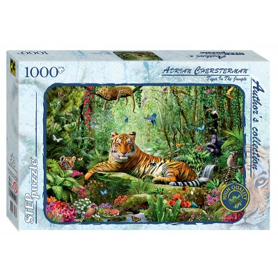 Puzzle Step-Puzzle-79528 Tiger in the Jungle